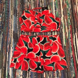 Watermelon print two piece
